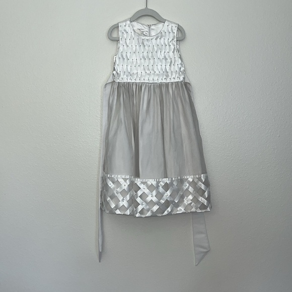 Cinderella Girl Special Occasion Party Dress Pearl embellish belted Sz 5 - Picture 3 of 14